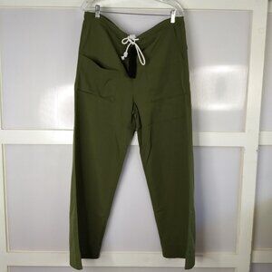 Local European Olive Green Oversized Rip Stop Pants New NWT 100% Polyester XS/S